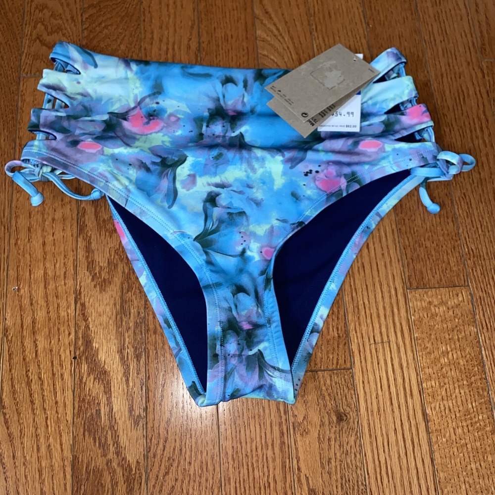 Nike Move to Zero Swim Bottom Floral Blue Size Large
